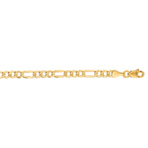 14K Gold 3.7Mm Lite Figaro Chain